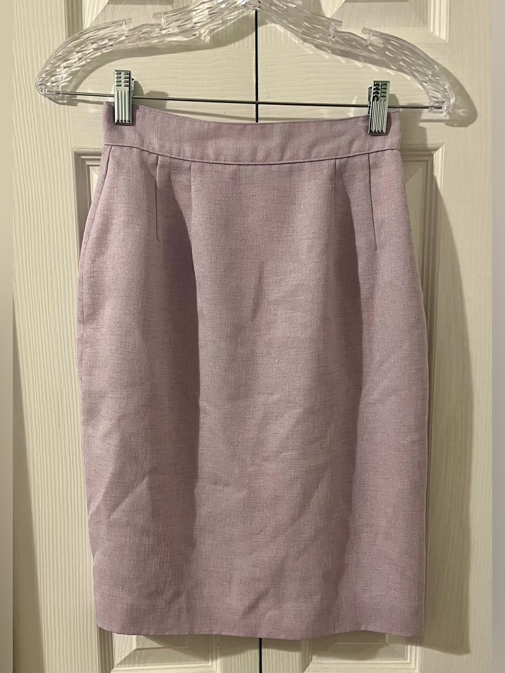 Soft Lavender Pencil Skirt - Women's Tailored Workwear